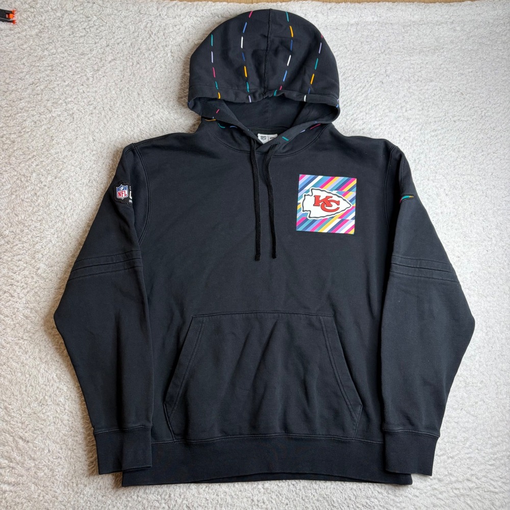 Nike NFL Kansas City Chiefs Crucial Catch Hoodie Black 01EZ-00A L